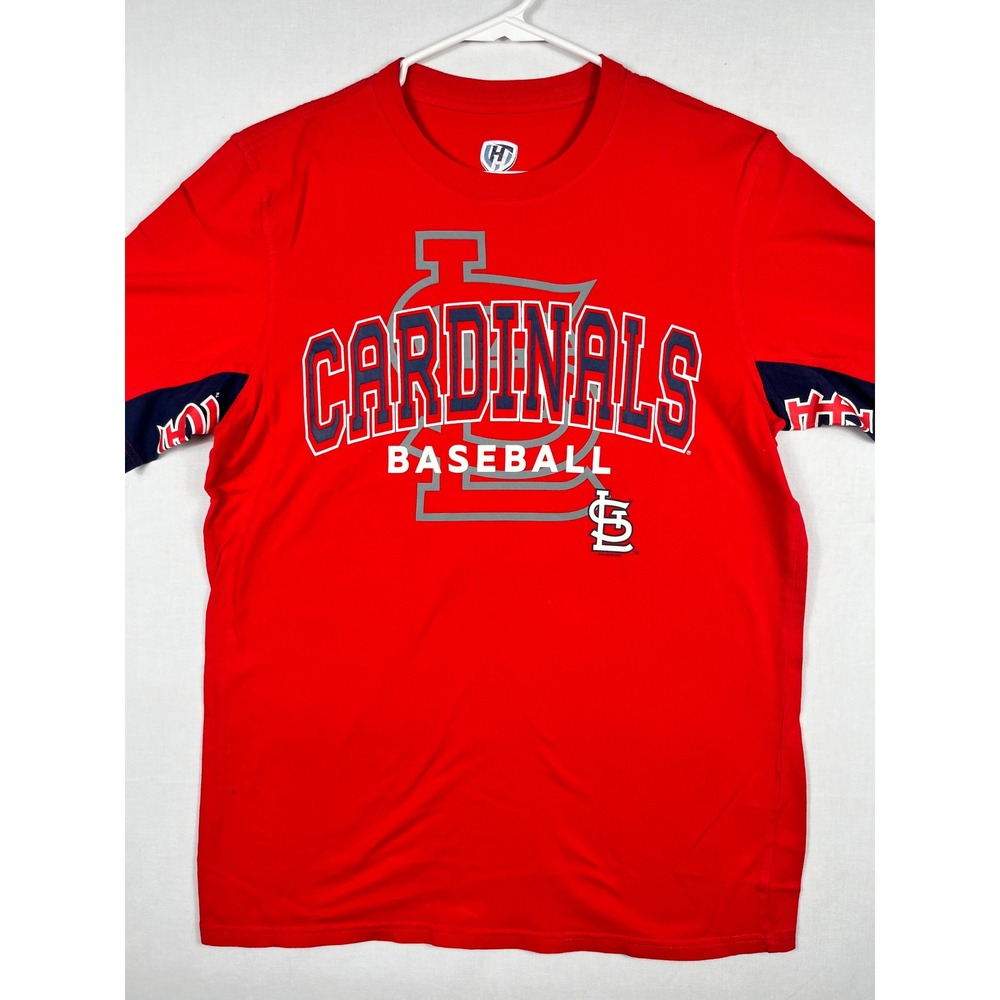 Hands High St. Louis Cardinals Baseball T-Shirt Mens Large Red Navy Blue Short